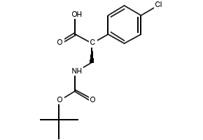 (S)-3-((tert-butoxycarbonyl)isopropylamino)-2-(4-chlorophenyl)propanoic acid structure, CAS 1001179-33-4