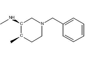(3S,4S)-1-Benzyl-N,4-dimethylpiperidin-3-amine structure, CAS 477600-69-4
