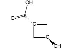 3-Hydroxycyclobutanecarboxylic acid structure, CAS 1268521-85-2