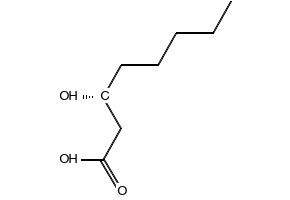 (3R)-3-Hydroxyoctanoic acid structure, CAS 44987-72-6