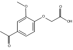(4-ACETYL-2-METHOXY-PHENOXY)-ACETIC ACID structure, CAS 68461-48-3