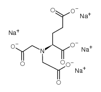 N,N-BIS(CARBOXYMETHYL)-L-GLUTAMIC ACID TETRASODIUM SALT structure, CAS 51981-21-6