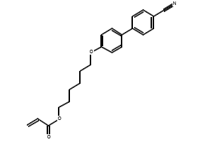 6-(4-Cyano-biphenyl-4'-yloxy)hexyl acrylate structure, CAS 89823-23-4