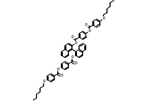 Benzoic acid, 4-(hexyloxy)-, [1,1'-binaphthalene]-2,2'-diylbis(oxycarbonyl-4,1-phenylene) ester, (R)- (9CI) structure, CAS 109083-05-8