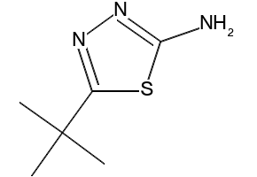 5-tert-butyl-N-methyl-1,3,4-thiadiazol-2-amine structure, CAS 50608-12-3