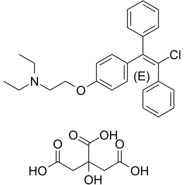 trans-clomifene citrate structure, CAS 7599-79-3