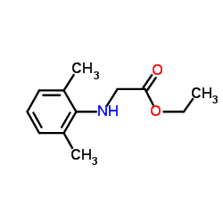 N-(2,6-dimethylphenyl)-glycine, ethyl ester structure, CAS 2371-25-7
