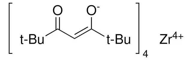 TETRAKIS(2,2,6,6-TETRAMETHYL-3,5-HEPTANEDIONATO)ZIRCONIUM structure, CAS 18865-74-2