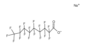 Sodium Heptadecafluorononanoate structure, CAS 21049-39-8