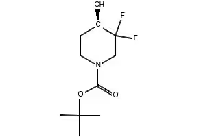 (R)-tert-butyl 3,3-difluoro-4-hydroxypiperidine-1-carboxylate structure, CAS 1893408-14-4