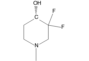 (S)-3,3-difluoro-1-methylpiperidin-4-ol structure, CAS 2375165-68-5