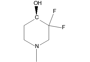 (R)-3,3-difluoro-1-methylpiperidin-4-ol structure, CAS 2306252-98-0