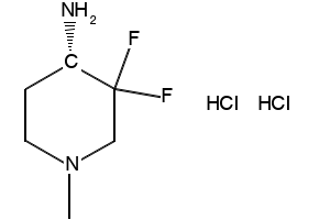 (S)-3,3-difluoro-1-methylpiperidin-4-amine dihydrochloride structure, CAS 2816818-12-7