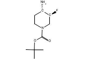 tert-butyl (3S,4S)-4-amino-3-fluoropiperidine-1-carboxylate structure, CAS 1228185-45-2