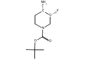 tert-butyl (3R,4S)-4-amino-3-fluoropiperidine-1-carboxylate structure, CAS 907544-17-6