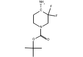 (S)-tert-butyl 4-amino-3,3-difluoropiperidine-1-carboxylate structure, CAS 2415515-29-4