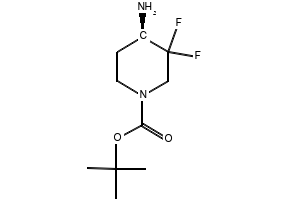 (R)-tert-butyl 4-amino-3,3-difluoropiperidine-1-carboxylate structure, CAS 1820679-70-6