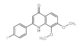 2-(4-fluorophenyl)-7,8-dimethoxyquinolin-4(1H)-one structure, CAS 1254973-33-5