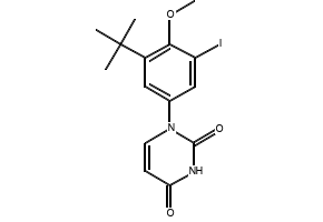 1-(3-tert-butyl-5-iodo-4-methoxyphenyl)pyrimidine-2,4(1H,3H)-dione structure, CAS 1132940-53-4