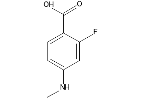 4-fluoro-2-(methylamino)benzoic acid structure, CAS 128992-62-1