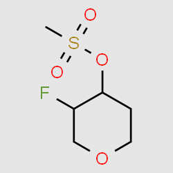 3-fluorotetrahydro-2H-pyran-4-yl methanesulfonate structure, CAS 1481690-52-1