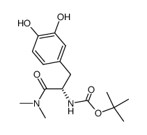 (S)-tert-butyl 3-(3,4-dihydroxyphenyl)-1-(dimethylamino)-1-oxopropan-2-ylcarbamate structure, CAS 752251-02-8