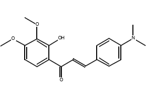 (E)-3-(3,4-dihydroxyphenyl)-1-(2-hydroxy-4,5-dimethylphenyl)prop-2-en-1-one structure, CAS 1353223-54-7