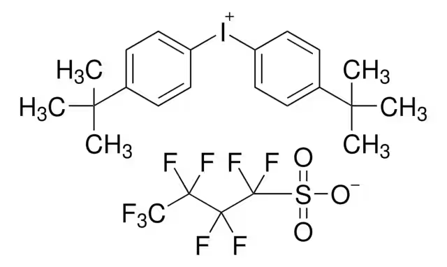 Bis(4-tert-butylphenyl)iodonium perfluoro-1-butanesulfonate structure, CAS 194999-85-4