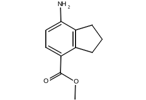 methyl 4-amino-2,3-dihydro-1H-indene-2-carboxylate structure, CAS 888327-28-4