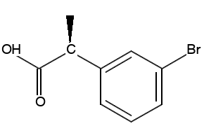 (S)-2-(3-bromophenyl)propanoic acid structure, CAS 1146411-14-4