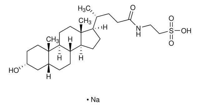 TAUROLITHOCHOLIC ACID SODIUM SALT structure, CAS 6042-32-6