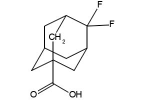 4,4-DIFLUOROADAMANTANE-1-CARBOXYLIC ACID structure, CAS 438017-43-7