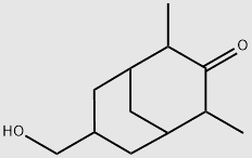 7-(hydroxymethyl)-2,4-dimethylbicyclo[3.3.1]nonan-3-one structure, CAS 1334415-40-5
