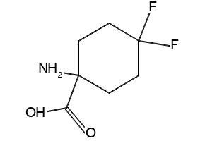 1-amino-4,4-difluorocyclohexanecarboxylic acid structure, CAS 1240529-10-5
