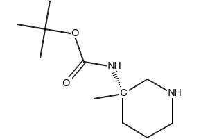 TERT-BUTYL[3-(TRIFLUOROMETHYLPYRROLIDINE-3-YL)]CARBAMATE structure, CAS 186203-13-4