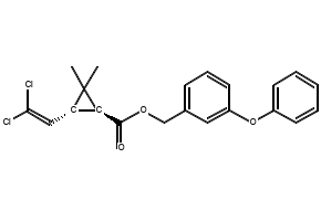 3-(2,2-dichlorovinyl)-2,2-dimethylcyclopropanecarboxylic anhydride structure, CAS 56860-12-9