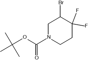 tert-butyl 3-(aminomethyl)-4,4-difluoropiperidine-1-carboxylate structure, CAS 1303973-27-4