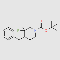 tert-butyl 4-benzyl-3,3-difluoropiperidine-1-carboxylate structure, CAS 1334414-67-3