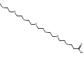 MPEG6-CH2CH2COOH structure, CAS 874208-91-0