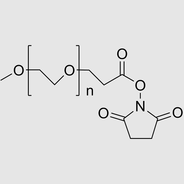 Methoxy-PEG-propionicacid-N-succinimidylester structure, CAS 174569-25-6