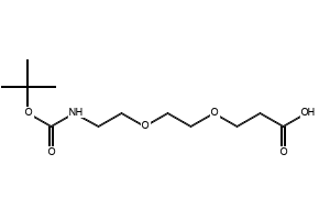 t-Boc-N-amido-PEG2-acid structure, CAS 1365655-91-9
