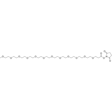 MPEG11-CH2CH2COONHS structure, CAS 2207596-93-6