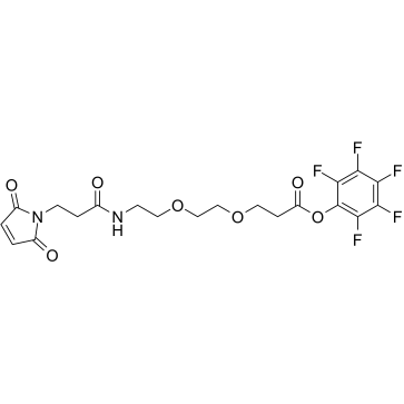 Maleimide-NH-PEG2-CH2CH2COOPFP Ester structure, CAS 1347750-81-5