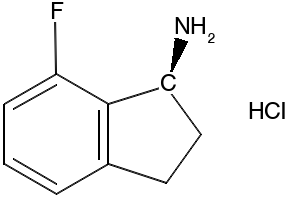 (R)-7-fluoro-2,3-dihydro-1H-inden-1-amine hydrochloride structure, CAS 1637540-48-7