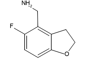 (5-fluoro-2,3-dihydrobenzofuran-4-yl)methanamine structure, CAS 1896262-04-6