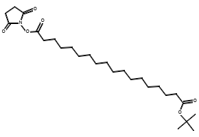 Octadecanedioic acid, 1-(1,1-dimethylethyl) 18-(2,5-dioxo-1-pyrrolidinyl) ester structure, CAS 843666-34-2