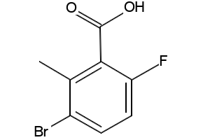 3-bromo-6-fluoro-2-methylbenzoic acid structure, CAS 1427373-55-4
