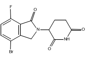 3-(4-bromo-7-fluoro-1-oxoisoindolin-2-yl)piperidine-2,6-dione structure, CAS 2438239-34-8
