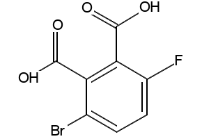 3-bromo-6-fluorophthalic acid structure, CAS 2167659-32-5