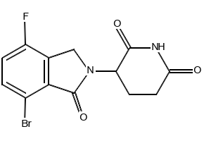 3-(7-bromo-4-fluoro-1-oxoisoindolin-2-yl)piperidine-2,6-dione structure, CAS 2438243-28-6